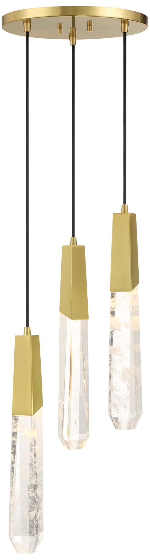 Image 3 George Kovacs Drifting Droplets LED 11.63-in Brushed Brass Pan Pendant more views