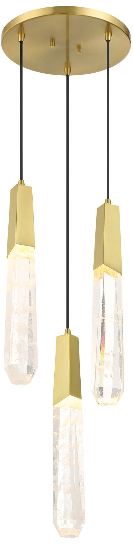 Image 4 George Kovacs Drifting Droplets LED 11.63-in Brushed Brass Pan Pendant more views