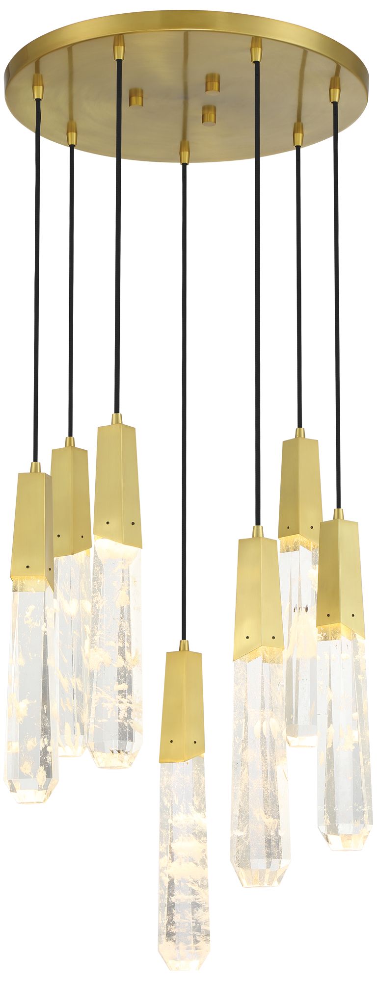 George Kovacs Drifting Droplets LED 20-in Brushed Brass Pan Pendant