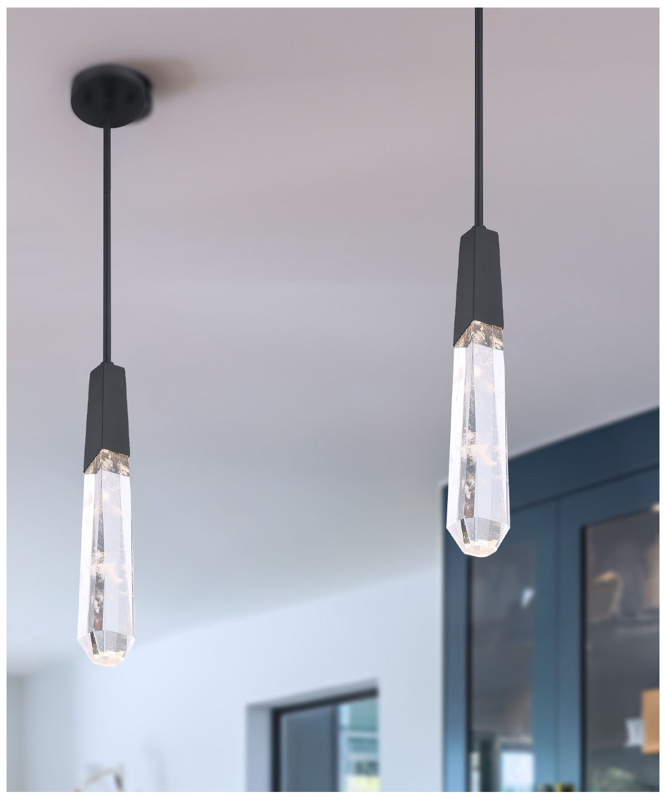 George Kovacs Drifting Droplets LED Black 2.5-in Dia Mini Pendant