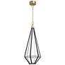 George Kovacs Dripping Gems LED- Soft Brass and Black Pendant