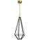 George Kovacs Dripping Gems LED- Soft Brass and Black Pendant