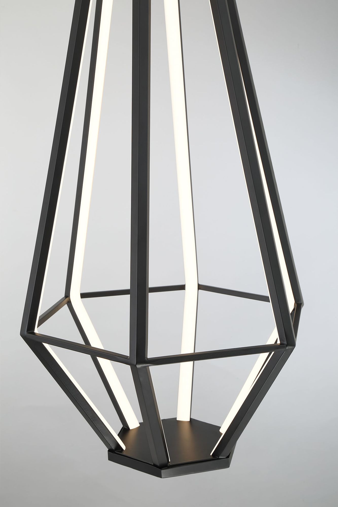 Image 2 George Kovacs Dripping Gems LED- Soft Brass and Black Pendant more views