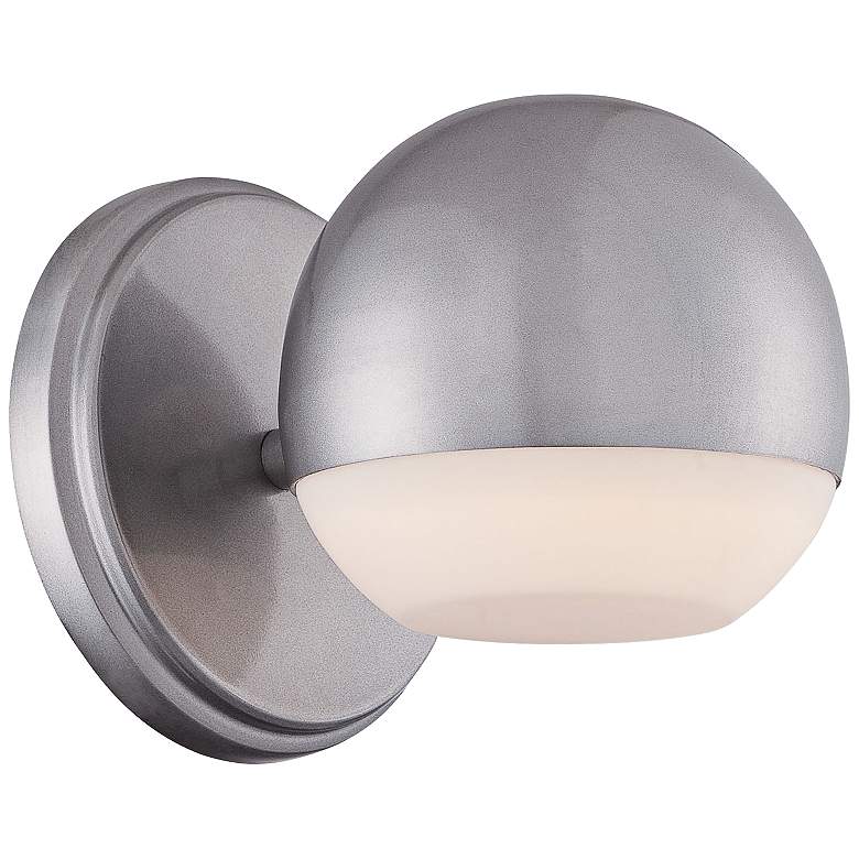 Image 1 George Kovacs Droplet 5"H LED Silver Outdoor Wall Light