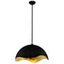 Thumbnail2 of George Kovacs Eclos 1-Light 15.75-inch Sand Black with Gold Leaf Pendant