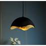 Thumbnail3 of George Kovacs Eclos 1-Light 15.75-inch Sand Black with Gold Leaf Pendant more views