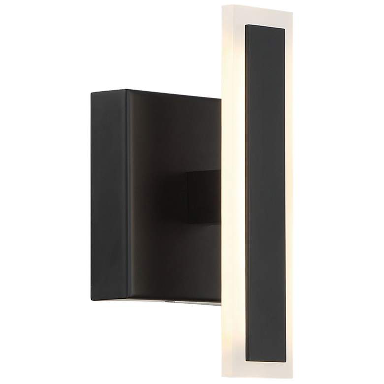 Image 2 George Kovacs Edge 1-Light Black LED Wall Sconce