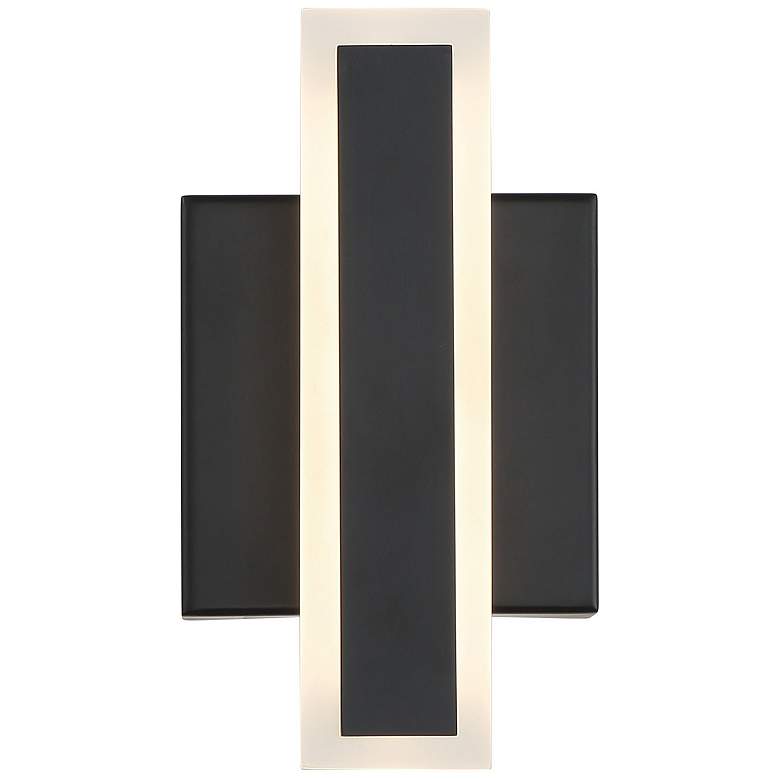 Image 3 George Kovacs Edge 1-Light Black LED Wall Sconce more views