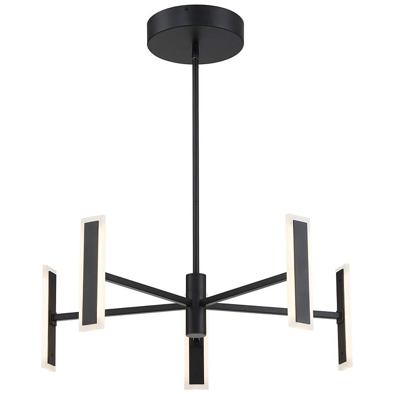 Image 2 George Kovacs Edge 5-Light Black LED Chandelier