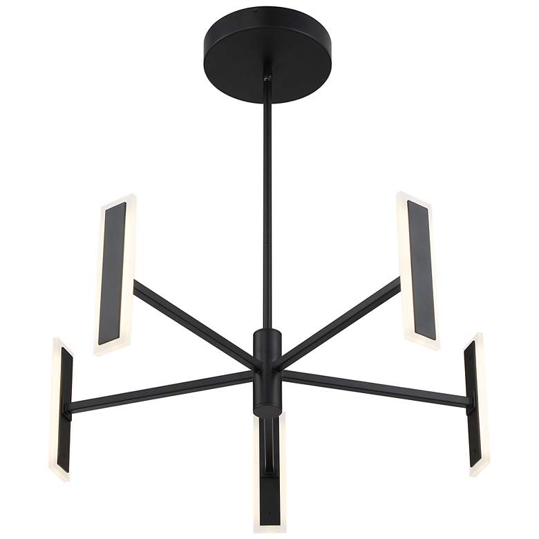Image 4 George Kovacs Edge 5-Light Black LED Chandelier more views