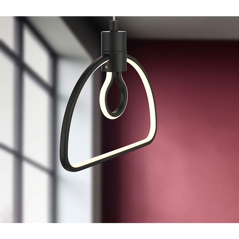 Image 6 George Kovacs Edison's Outline LED 10.38-inch Black Pendant more views