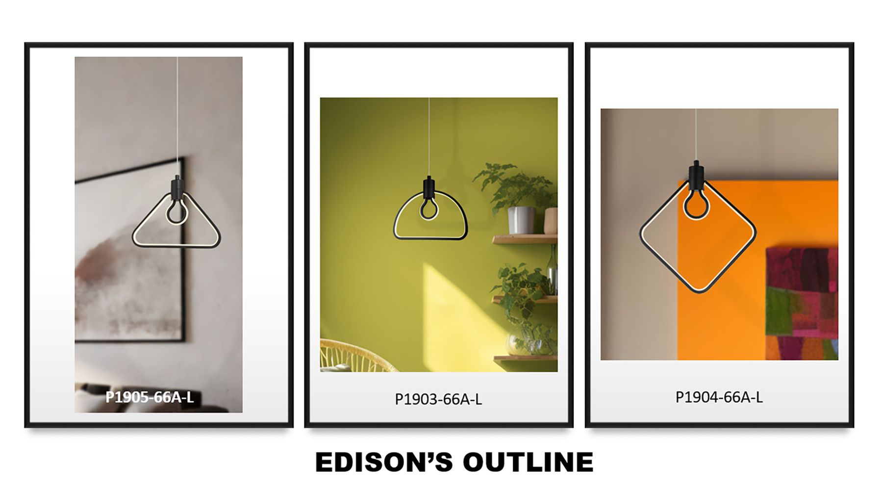 Image 6 George Kovacs Edison's Outline LED 11.25-inch Black Pendant more views