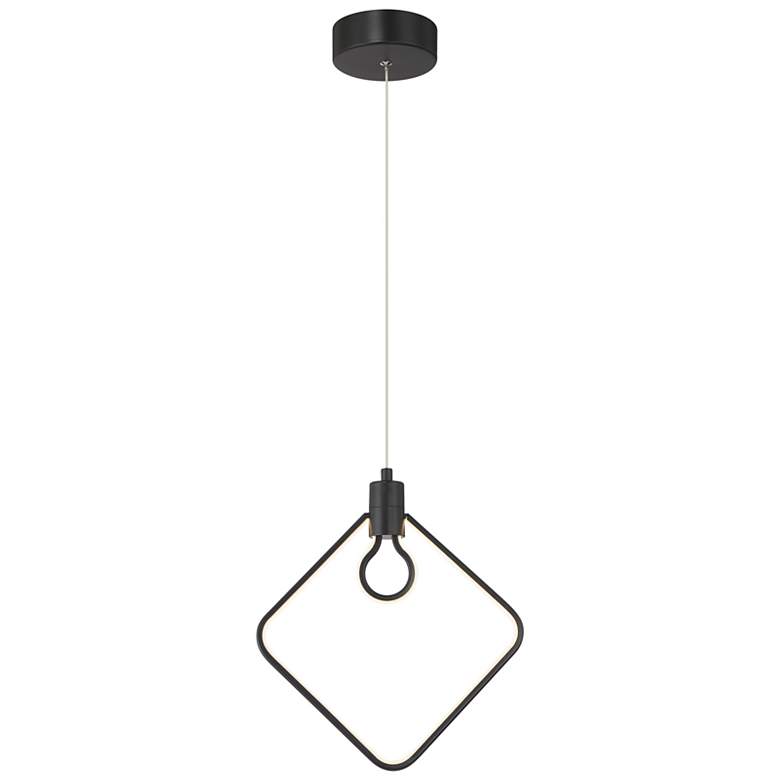 Image 4 George Kovacs Edison's Outline LED 11.5-inch Black Pendant more views