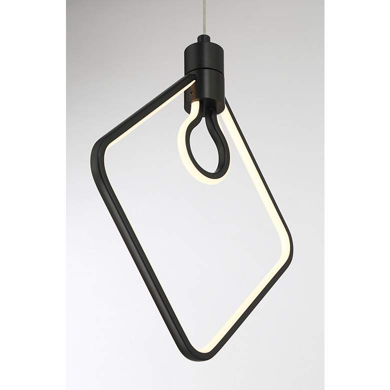 Image 6 George Kovacs Edison's Outline LED 11.5-inch Black Pendant more views