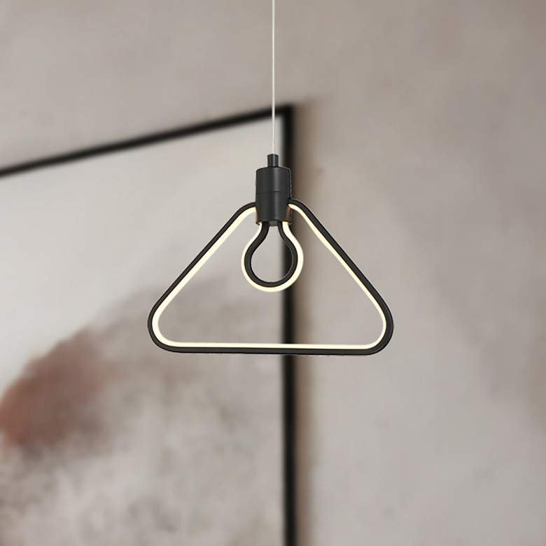 Image 1 George Kovacs Edison's Outline 1-Light LED Black Pendant