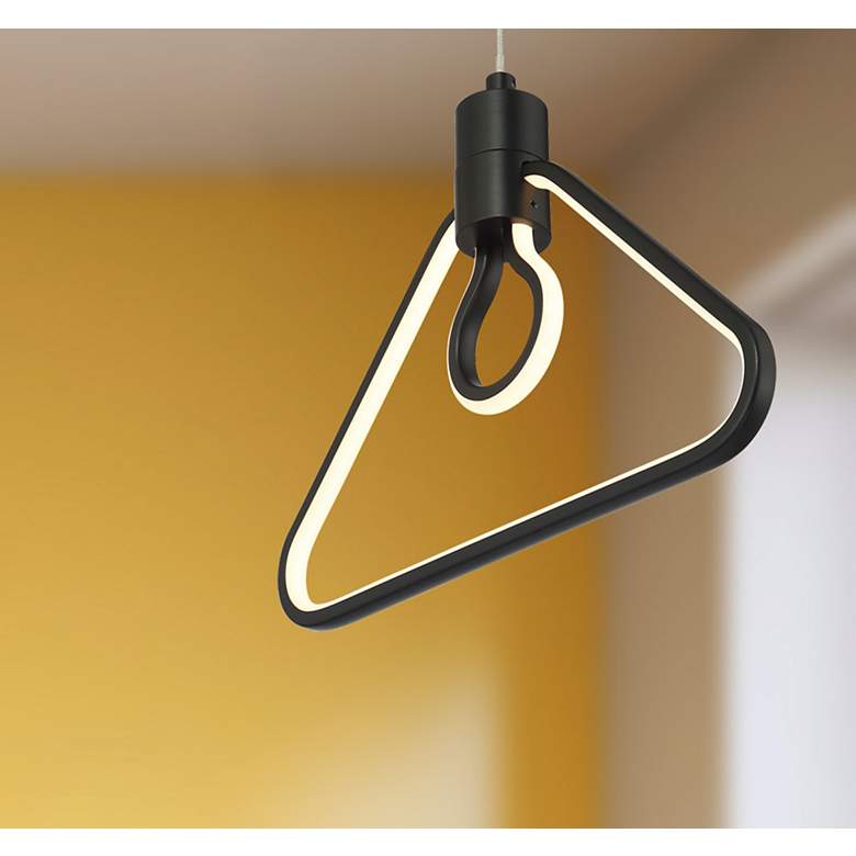 Image 3 George Kovacs Edison's Outline 1-Light LED Black Pendant more views