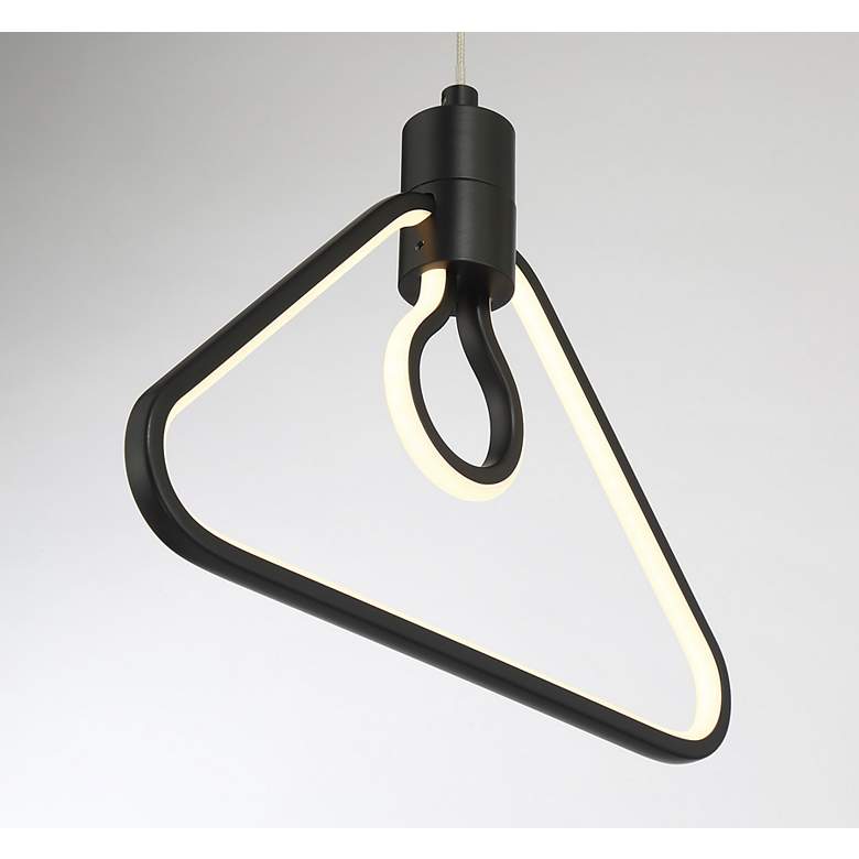 Image 4 George Kovacs Edison's Outline 1-Light LED Black Pendant more views