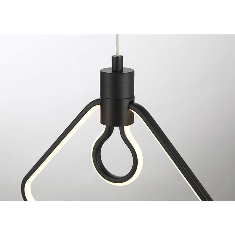 Image 7 George Kovacs Edison's Outline 1-Light LED Black Pendant more views
