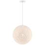 George Kovacs Entwined 1-Light White Pendant with White Rattan Shade