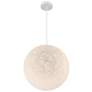 Thumbnail2 of George Kovacs Entwined 1-Light White Pendant with White Rattan Shade more views