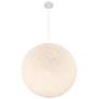 Thumbnail4 of George Kovacs Entwined 1-Light White Pendant with White Rattan Shade more views