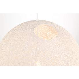 Image5 of George Kovacs Entwined 1-Light White Pendant with White Rattan Shade more views
