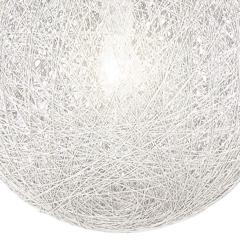 Image 3 George Kovacs Entwined 1-Light White Pendant with White Rattan Shade more views