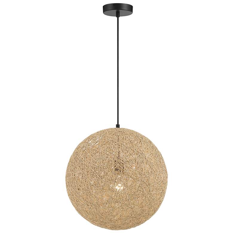 Image 5 George Kovacs Entwined 16" Wide Modern Natural Rattan Globe Pendant more views