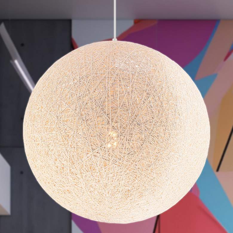 Image 1 George Kovacs Entwined 24" Wide Matte White Pendant Light