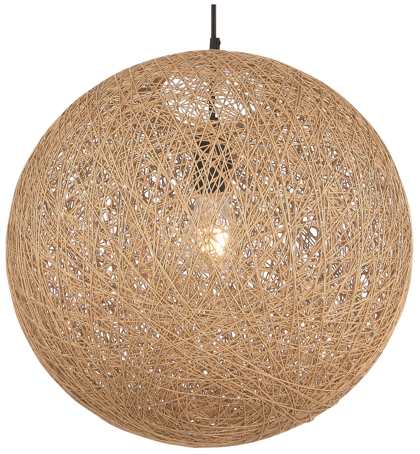 Image 3 George Kovacs Entwined 24" Wide Modern Natural Rattan Globe Pendant more views
