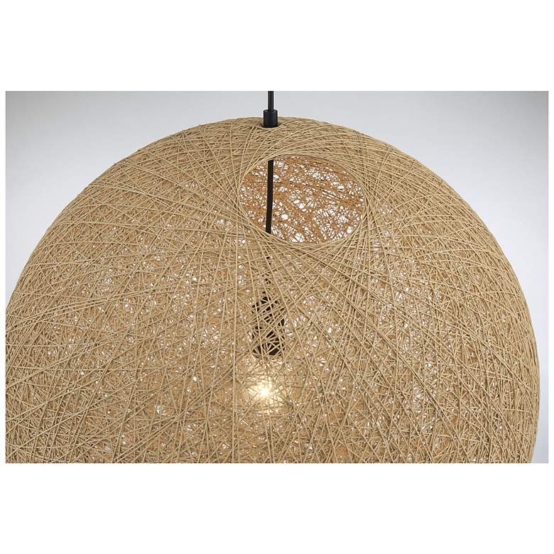 Image 5 George Kovacs Entwined 24" Wide Modern Natural Rattan Globe Pendant more views