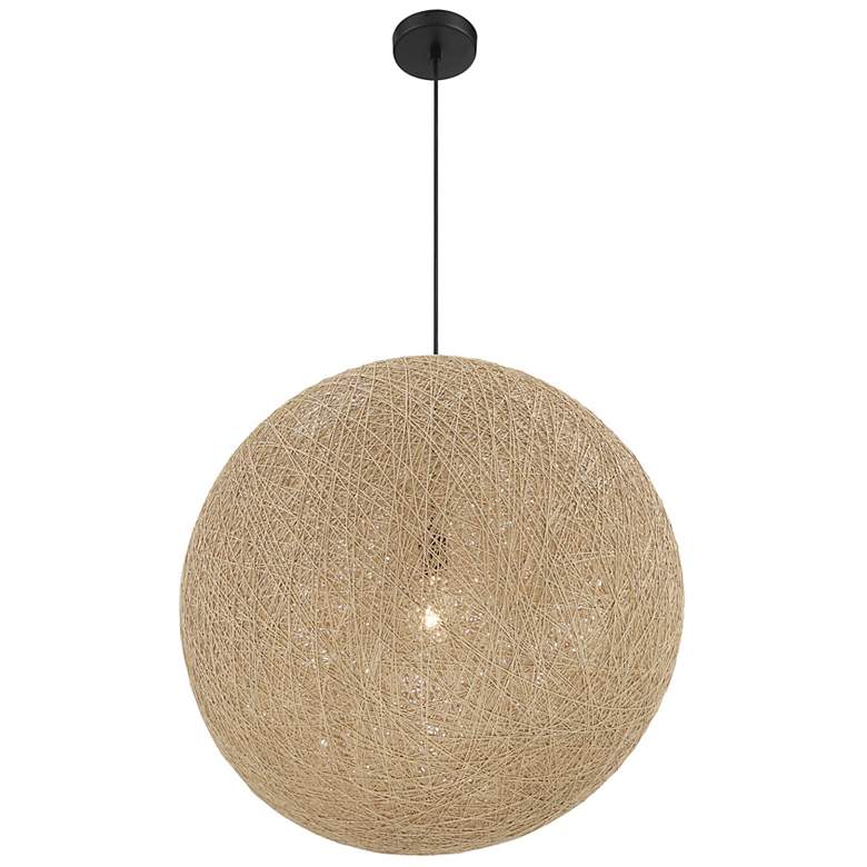 Image 7 George Kovacs Entwined 24" Wide Modern Natural Rattan Globe Pendant more views