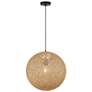 George Kovacs Entwined 24" Wide Modern Natural Rattan Globe Pendant