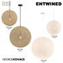 George Kovacs Entwined 24" Wide Modern Natural Rattan Globe Pendant