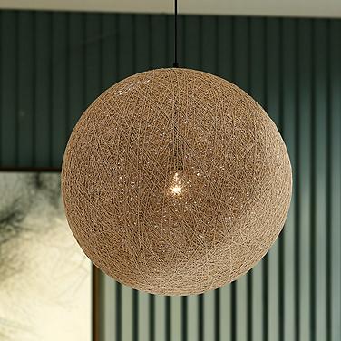 George Kovacs Entwined 24" Wide Modern Natural Rattan Globe Pendant