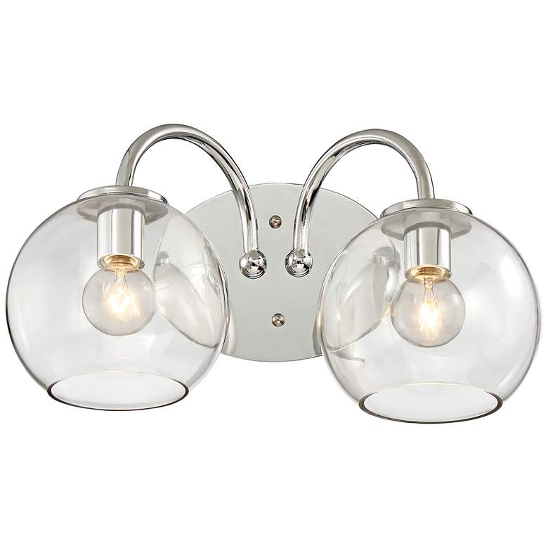 Image 1 George Kovacs Exposed 2-Light 15 1/2"W Chrome Bath Light