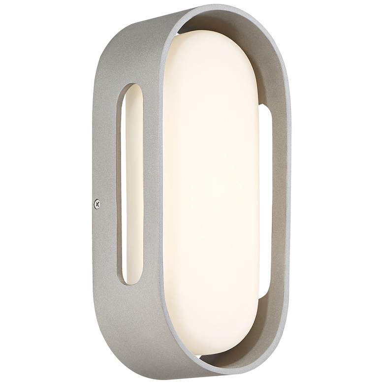 Image 1 George Kovacs Floating Oval 11 inchH LED Silver Wall Sconce