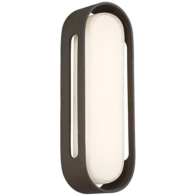 Image 1 George Kovacs Floating Oval 15"H LED Bronze Wall Sconce