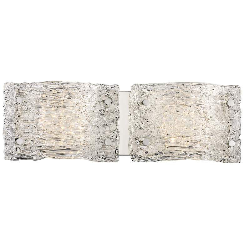 Image 1 George Kovacs Forest Ice 6" High Chrome 2-LED Wall Sconce