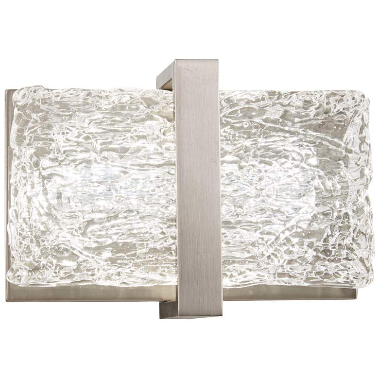 Image 2 George Kovacs Forest Ice II 5" High Chrome LED Wall Sconce