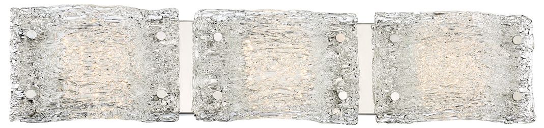 Image 4 George Kovacs Forest Ice LED 3-Light Chrome Vanity Light more views