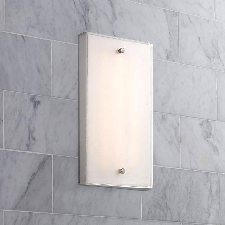 Image 1 George Kovacs Framework 12" High Nickel LED Wall Sconce