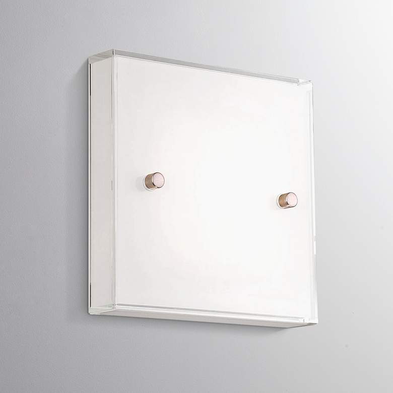 Image 1 George Kovacs Framework 6 3/4" High Nickel LED Wall Sconce