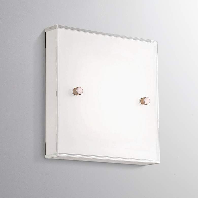 Image 1 George Kovacs Framework 6 3/4 inch High Nickel LED Wall Sconce