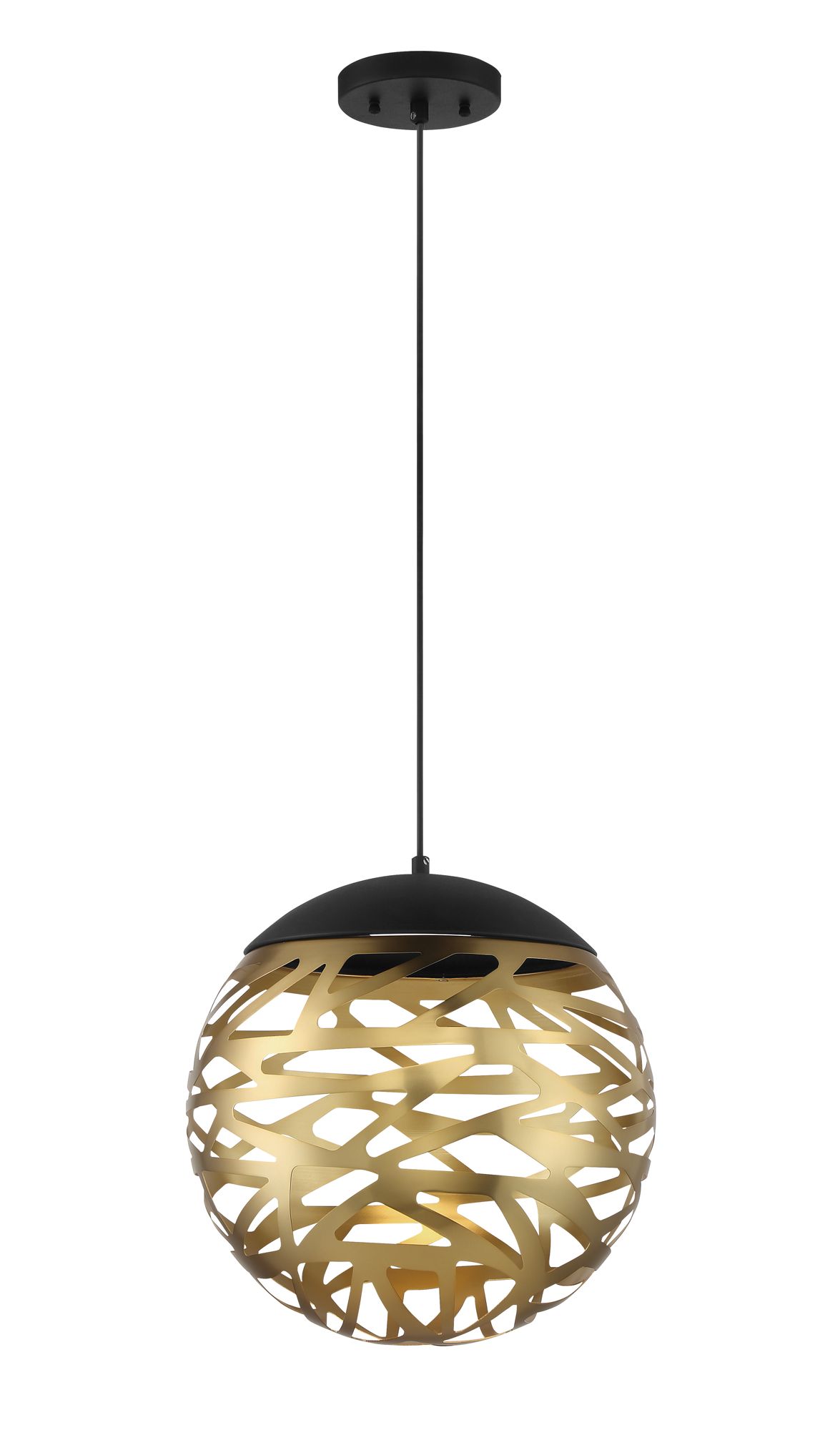 Image 3 George Kovacs Golden Eclipse 1-Light LED Coal and Honey Gold Pendant more views