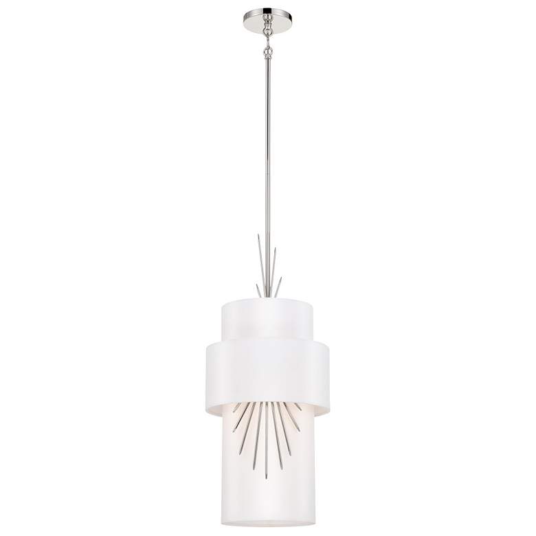 Image 1 George Kovacs Gramercy 12" Wide Polished Nickel Mini Pendant