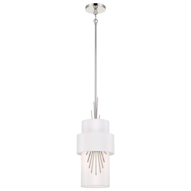 Image 1 George Kovacs Gramercy 9" Wide Polished Nickel Mini Pendant