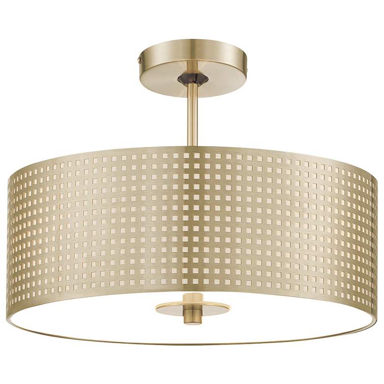 Image 1 George Kovacs Grid 16-inch 3-Light Gold Semi Flush