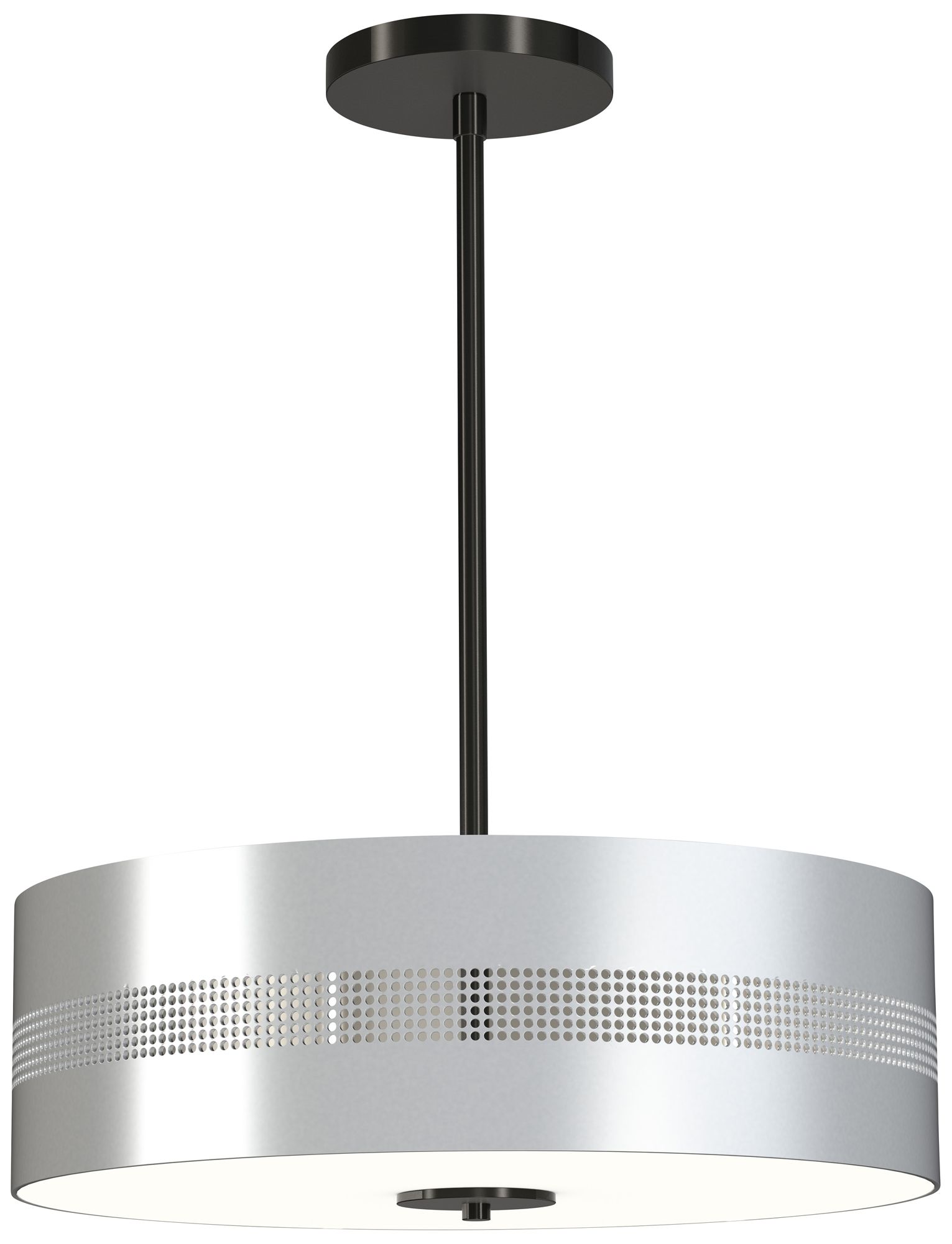 George Kovacs Grid-3 4-Light Coal Black and Brushed Nickel Pendant