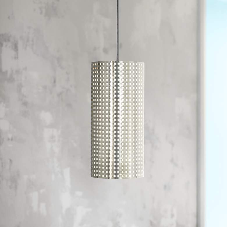 Image 2 George Kovacs Grid Collection 6 inchW Perforated Mini Pendant